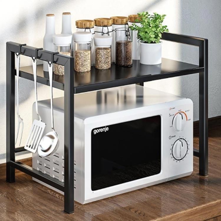 レンジ上ラック 1段 2段 高さ調整 キッチンラック 棚 レンジラック カウンター上 収納棚 ラック レンジ台 トースターラック カウンター上