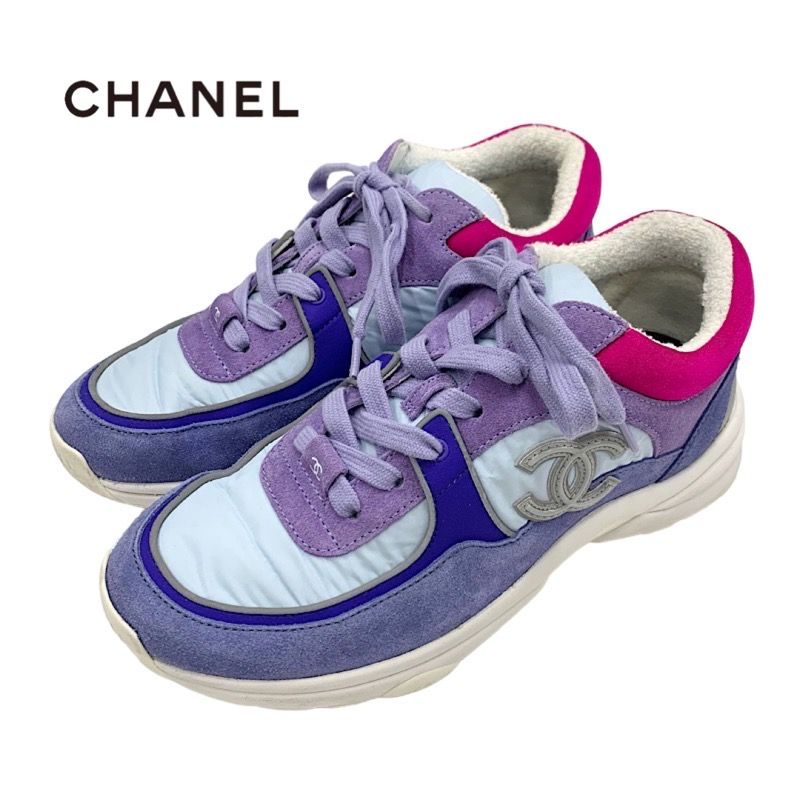 シャネル CHANEL スニーカー 靴 シューズ スエード ナイロン