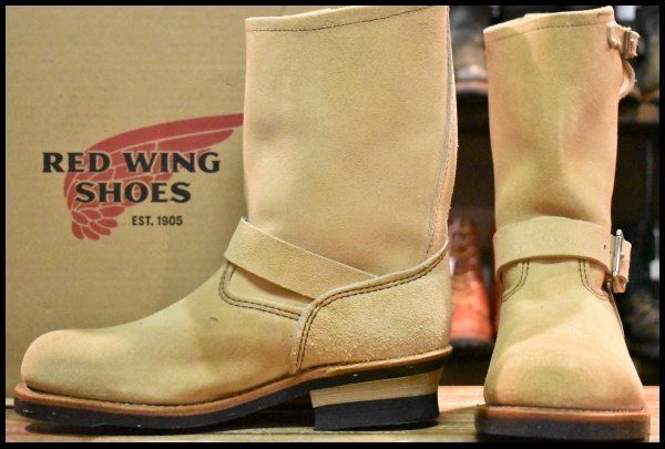 8D ♥ 08年 レッドウィング 8268 スエード エンジニア ホーソーンアビレーンラフアウト スチールトゥ ブーツ redwing HOPESMORE FI501
