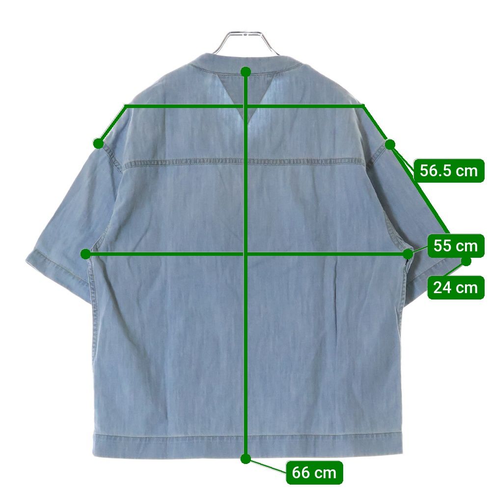 BOTTEGA VENETA (ボッテガヴェネタ) Bleached Light Denim V Neck  