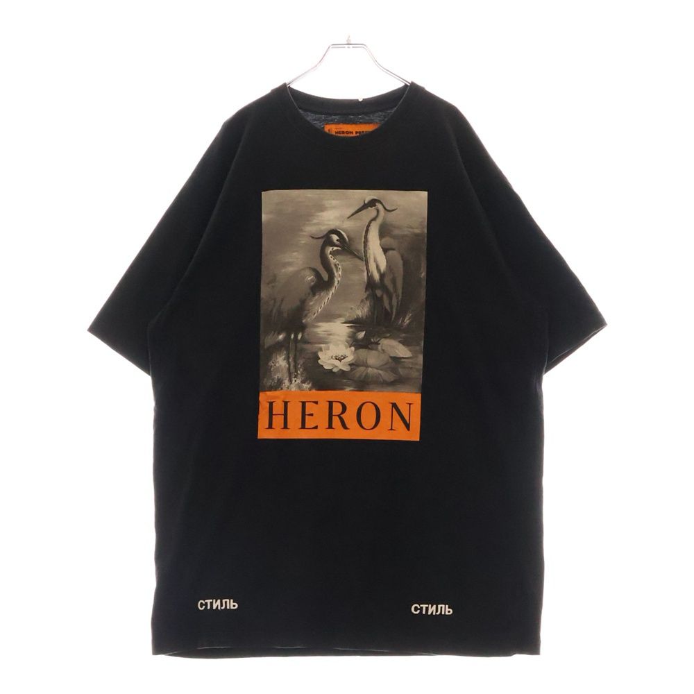 HERON PRESTON (ヘロンプレストン) バード プリント 半袖