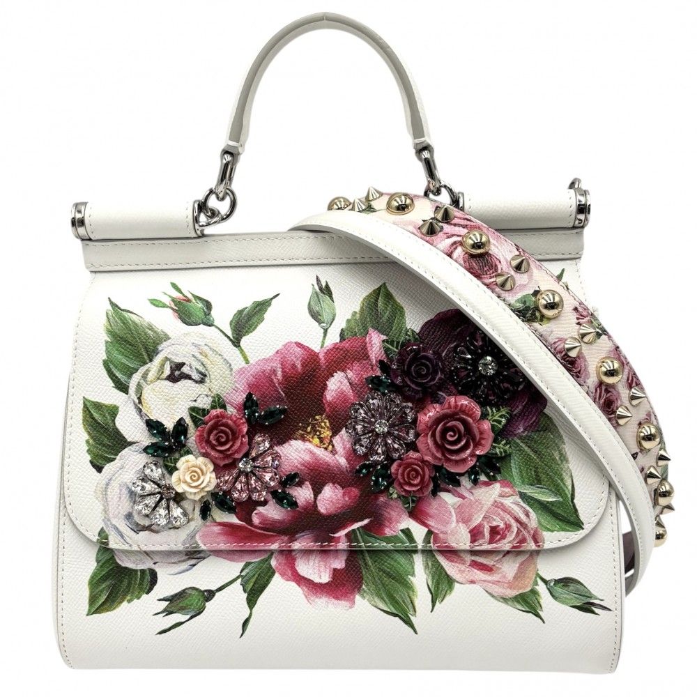◾︎極美品◾︎ ドルチェ&ガッバーナ SICILY 花柄 2way ハンドバッグ DOLCE&GABBANA ドルチェ&ガッバーナ シシリー 2WAY 花柄 美品