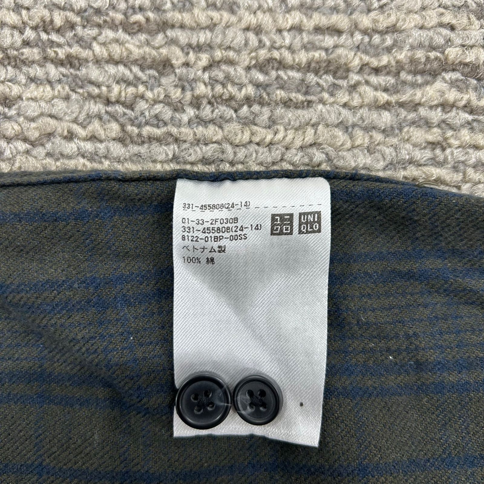 UNIQLO ユニクロ メンズ JWアンダーソン フランネル チェックシャツ