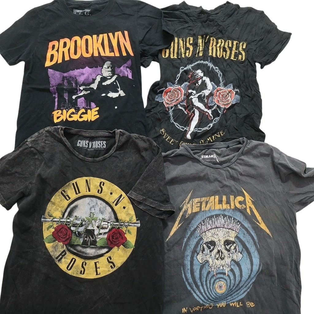 古着卸 まとめ売り 音楽・バンド 半袖Tシャツ 16枚セット (メンズ XS /S ) ローリングストーンズ ニルバーナ アイスキューブ  古着 MZ8963