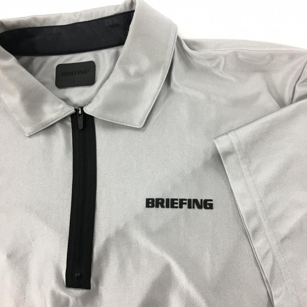 BRIEFING ブリーフィング ハーフジップ 半袖 ポロシャツ ホワイト