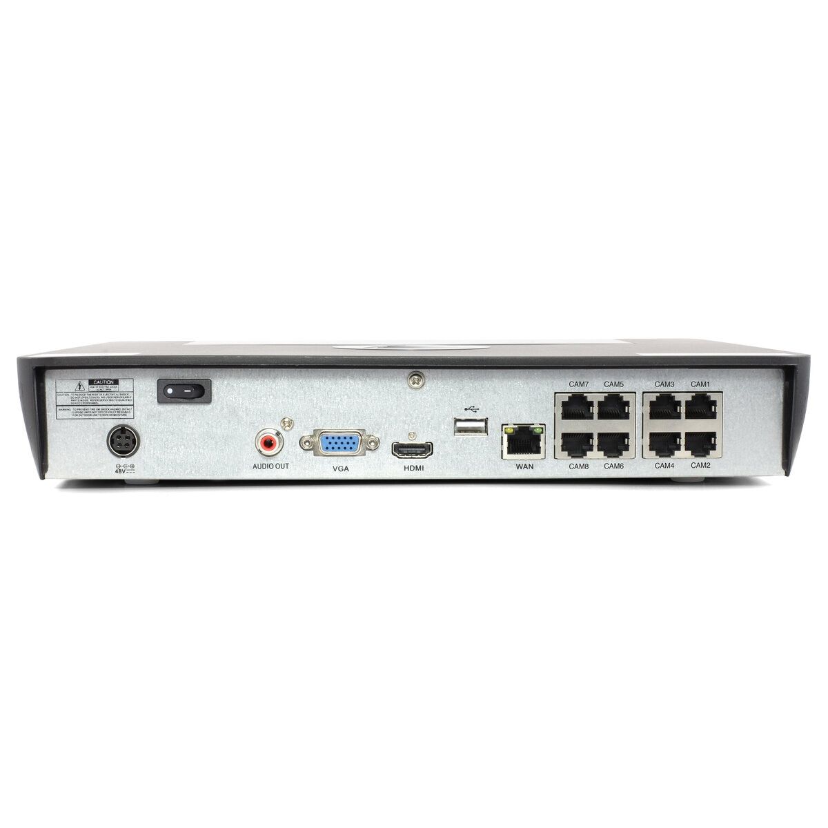 NVRセキュリティシステム2TBドーム型カメラ8台セット