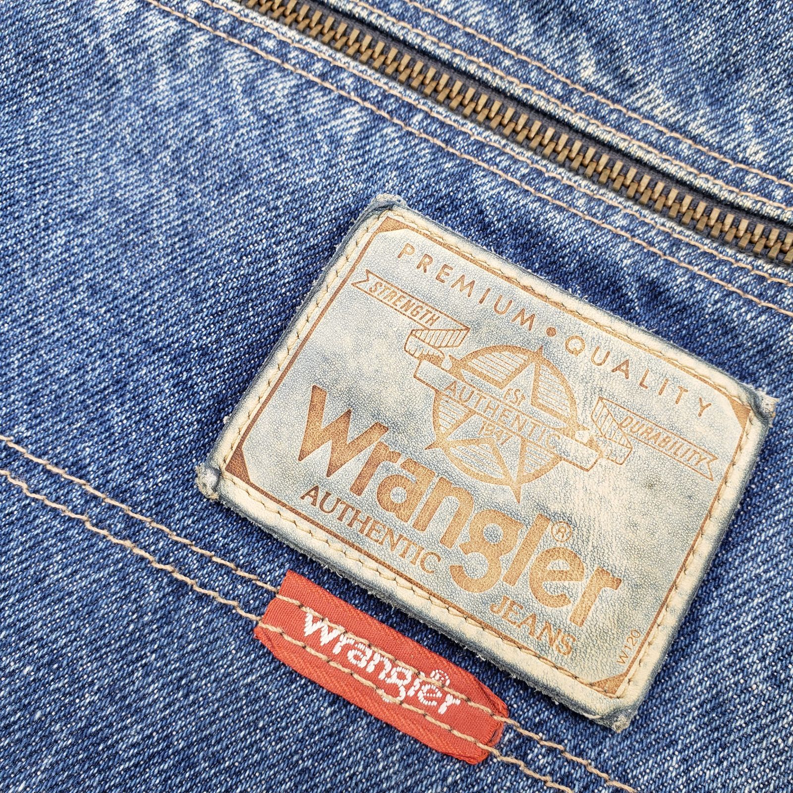 Wrangler ポーチ 47×36.5cm ラングラー デニム生地 ハンドメイド