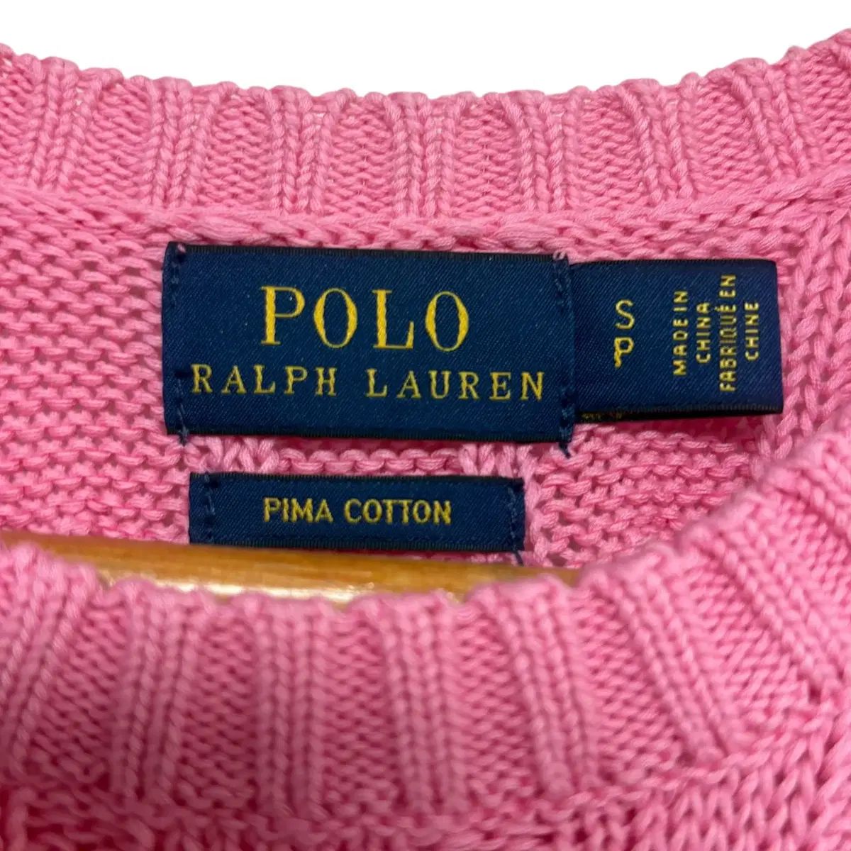 Polo Ralph Lauren ケーブル編みポロシャツ 半袖 ピンク 人気デザイン】 ラルフローレン ケーブル 半袖 ポロシャツ
