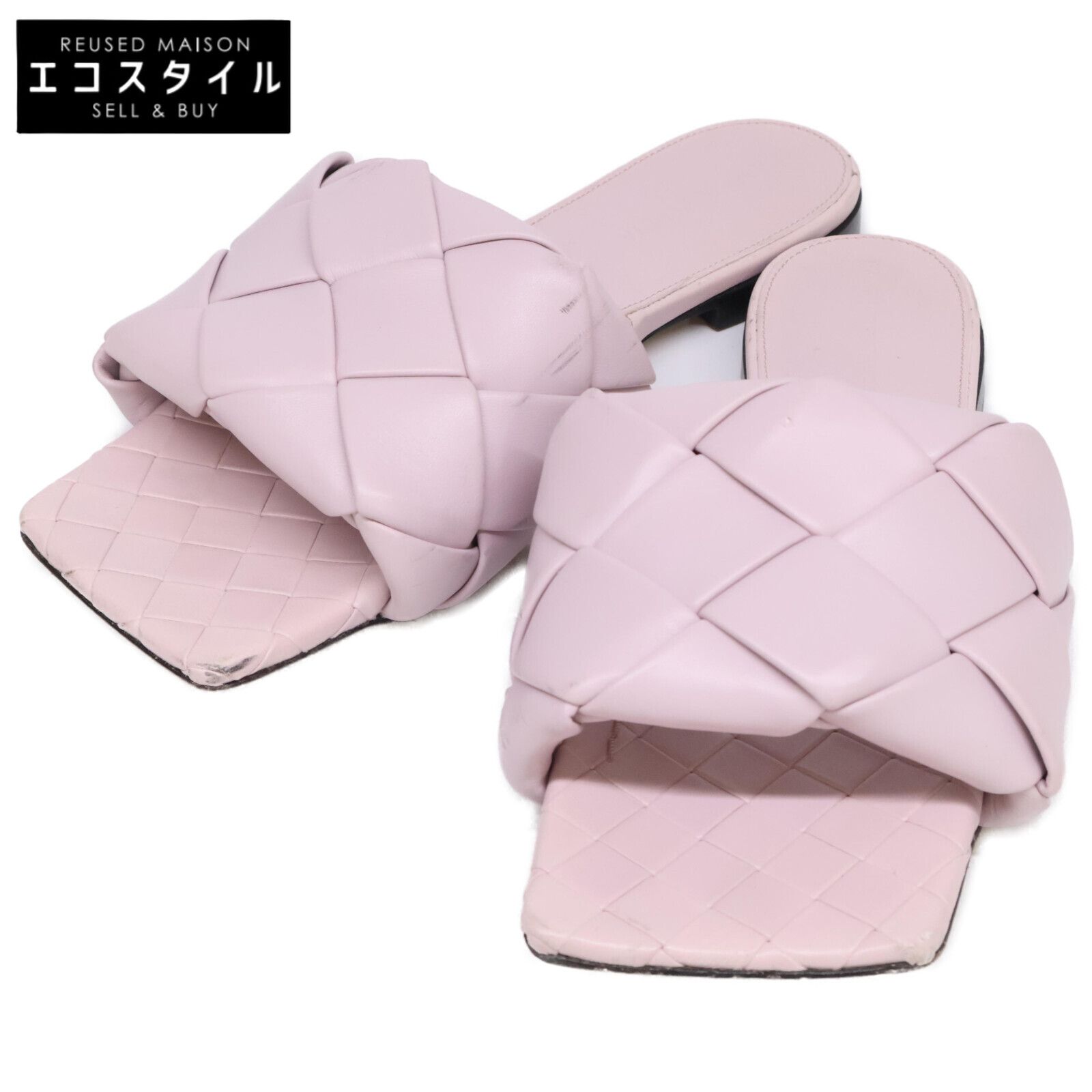 BOTTEGA 【美品】BOTTEGA VENETA フラットサンダル リド VENETA BV 