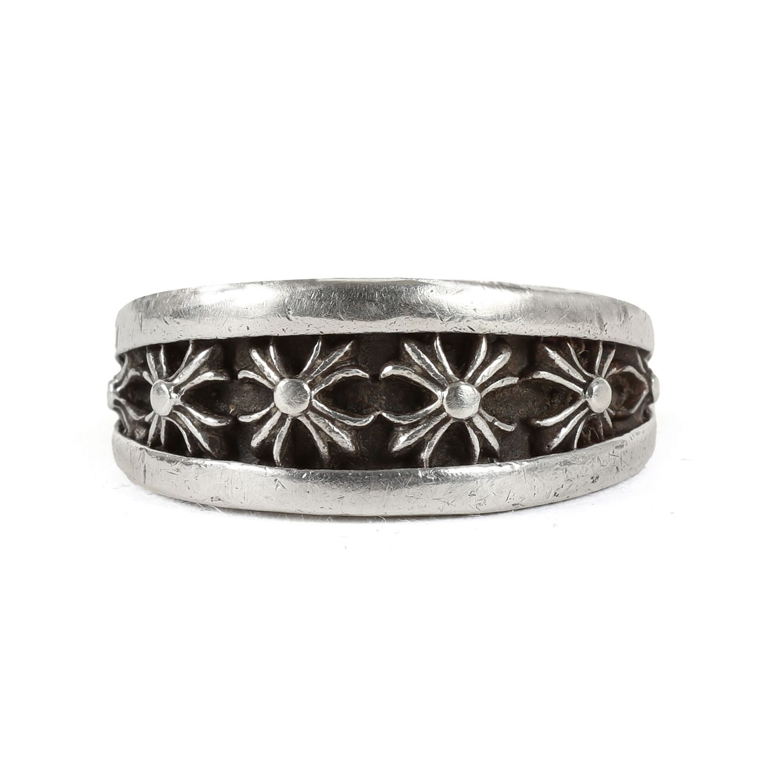 CHROME HEARTS クロムハーツ サイズ:21号 CHプラス ナロー Vバンド リング シルバー925 指輪 アクセサリー ジュエリー【メンズ】