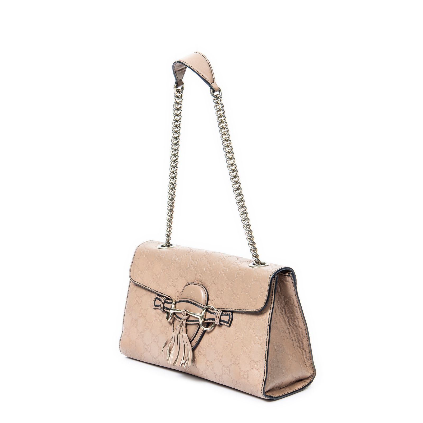 GUCCI グッチ中エミリーチェーンベージュグッチッシマA