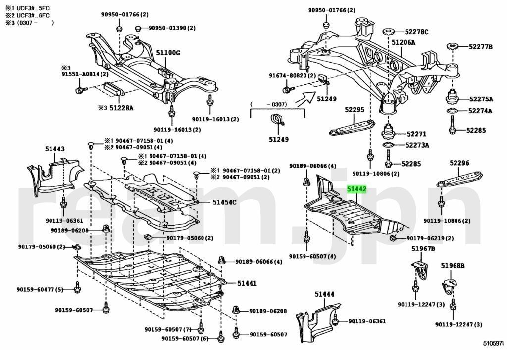 新品 30 31 セルシオ LS430 エンジン アンダーカバー サイレンサー