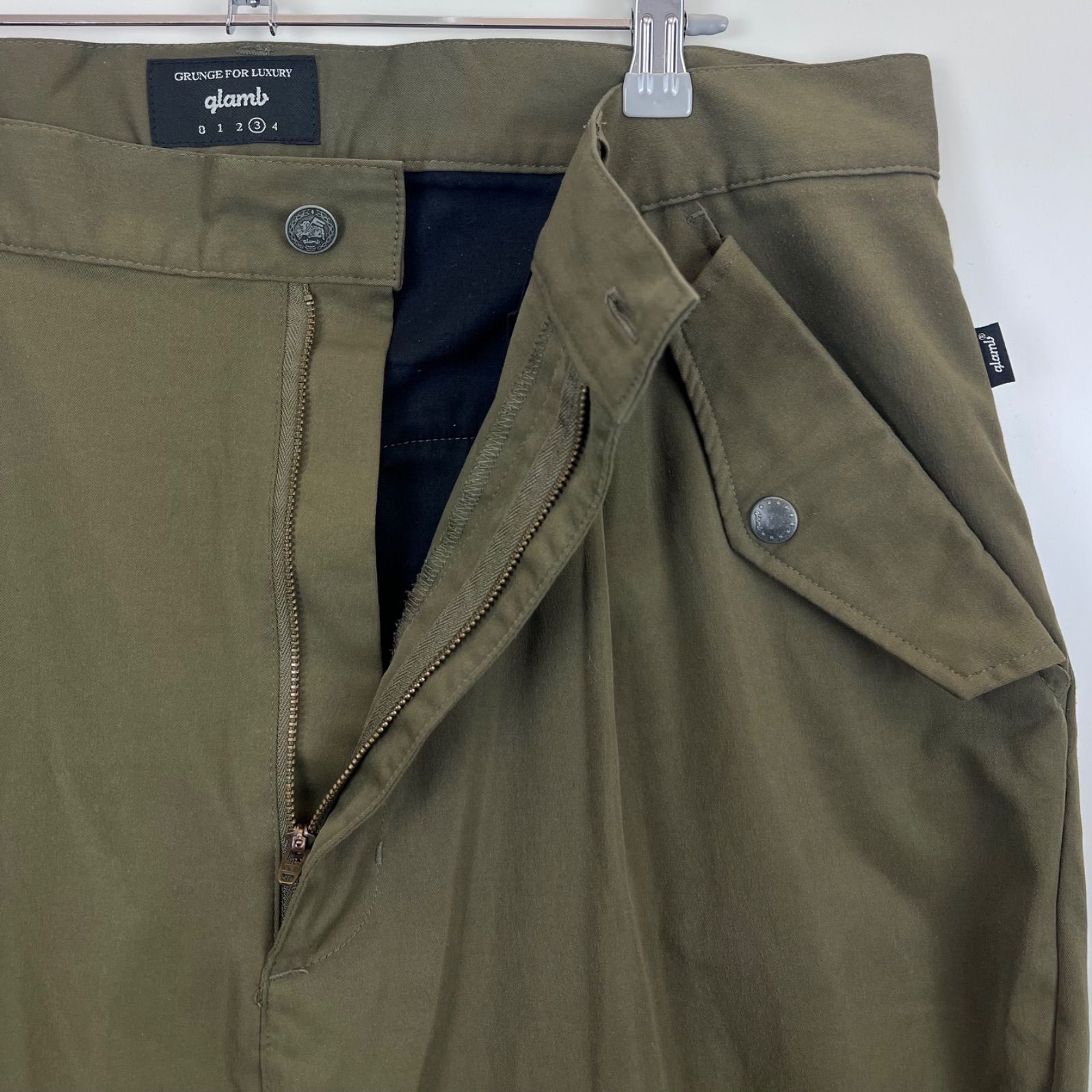 gramb ドレープシモンジョッパーズ オリーブ色 gramb ドレープシモンジョッパーズ オリーブ色