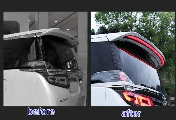 トヨタ アルファード ヴェルファイア 30系 LED トランクスポイラー リアウイング リアスポイラー 外装カスタム FFCRYSTALESIA_COM