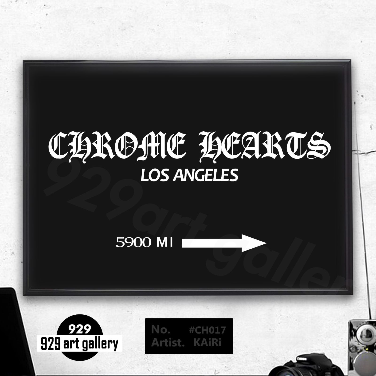 CHROME HEARTS☆A4額装済アートポスター#CH17☆クロムハーツ CHROMEHEARTS type☆A4額装済オマージュアートインテリアポスター