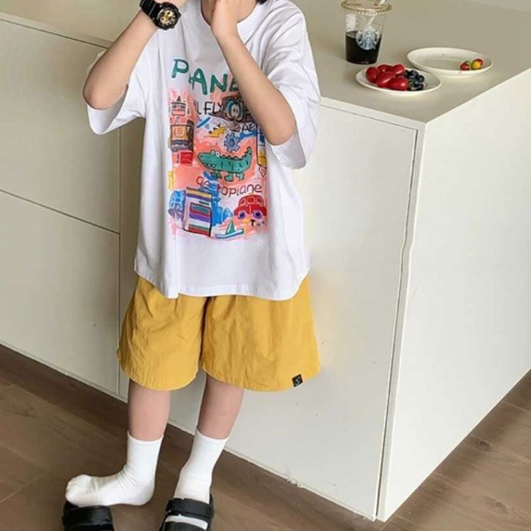 キッズ ストレッチパンツ④　スプリングイエロー　90サイズ
