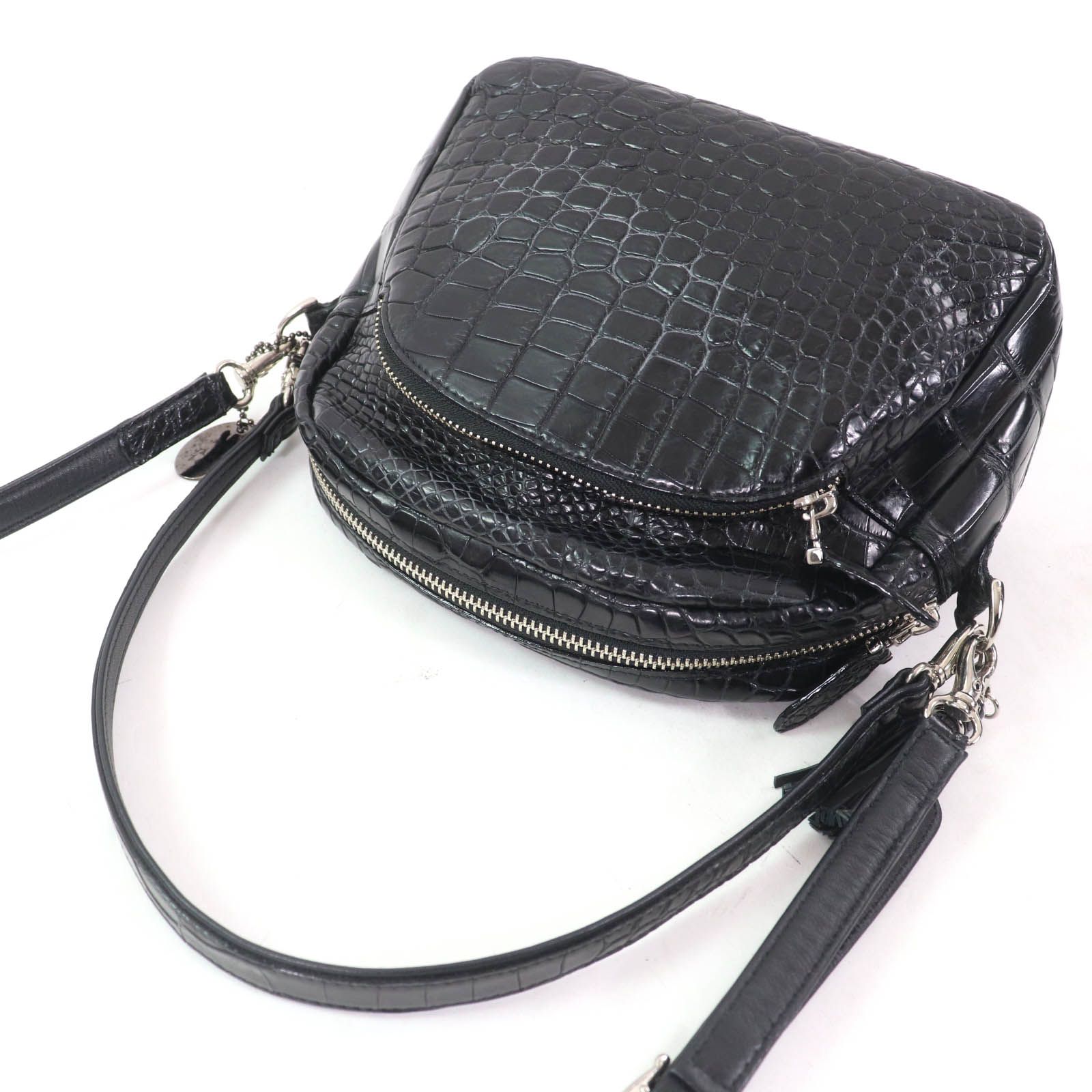 美品☆COCCO CRISTALLO コッコクリスターロ クロコダイルレザー