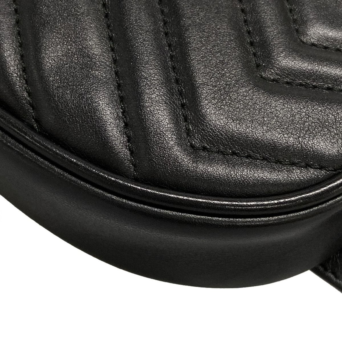 GUCCI グッチ ウエストポーチ GGマーモント キルティングレザー ベルトバッグ 476434 黒 レザー WWW_OLIVIERBERNSTEIN_COM