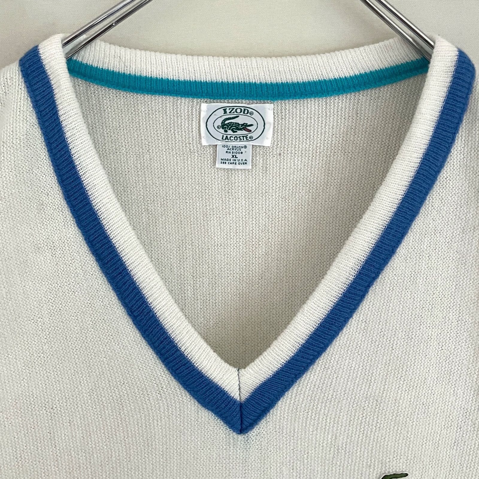 USA製 ラコステ/IZOD LACTOSE チルデンセーター アクリルニット ワン 