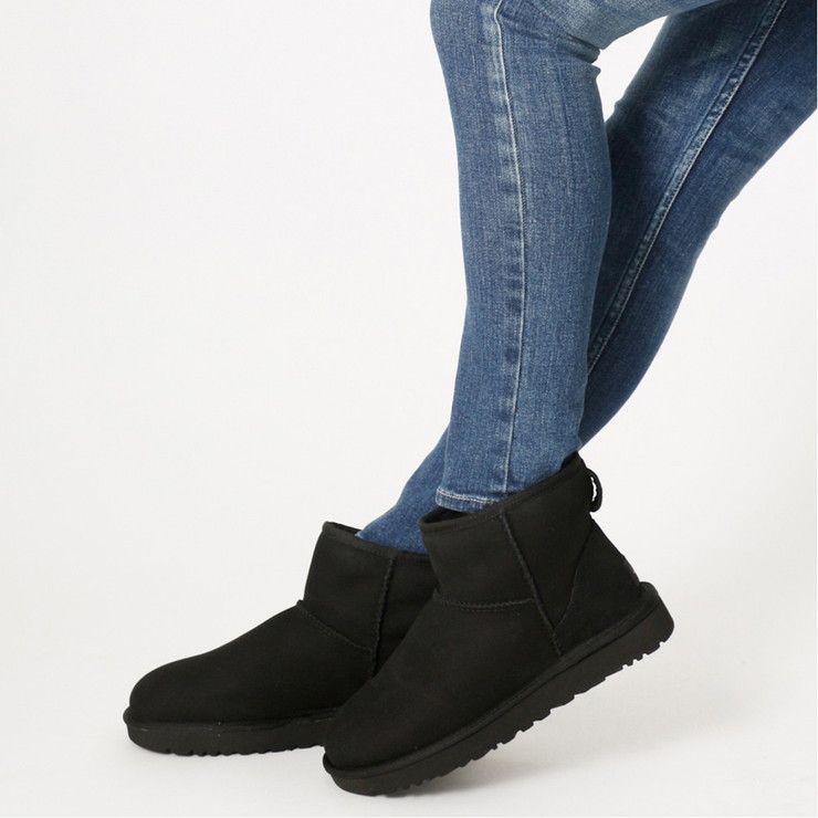 UGG ブーツ CLASSIC MINI II 1016222 レディース BLACK BLK アグ 22cm 