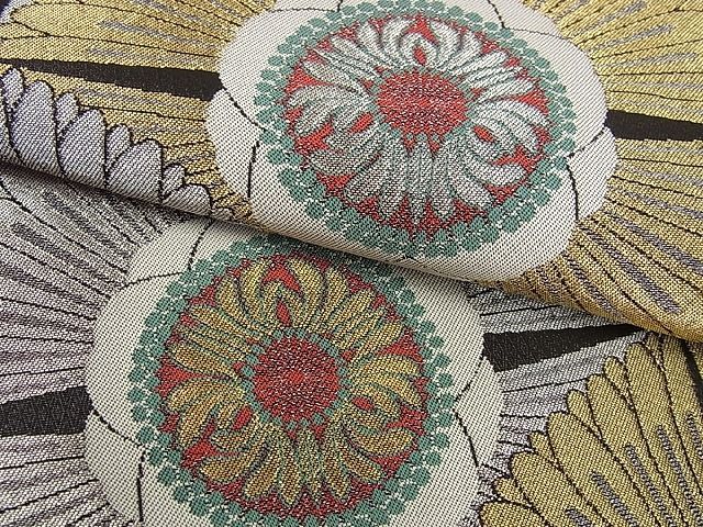 平和屋本店□最高級 人間国宝 北村武資 煌彩錦 六通柄袋帯 花尽くし 金