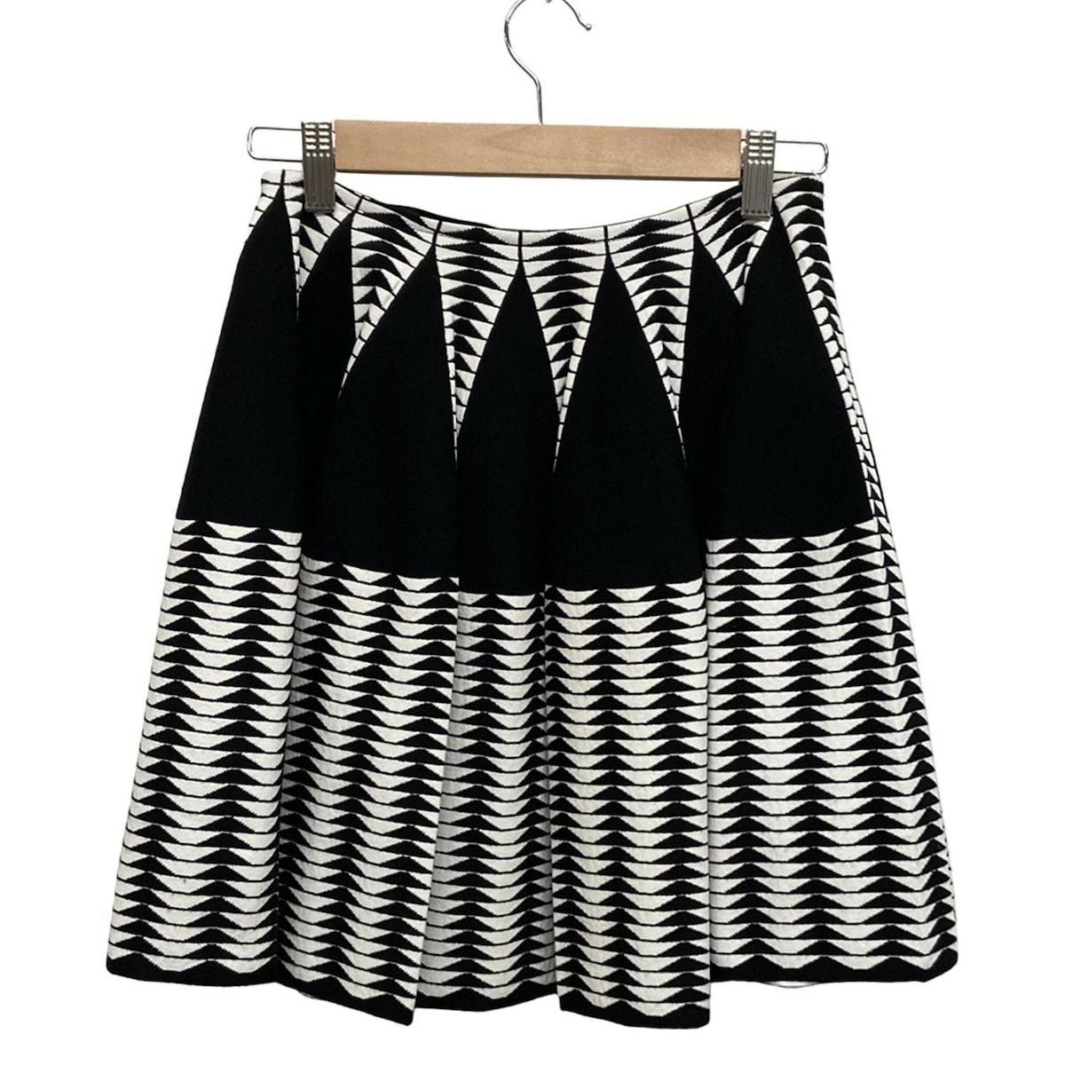 ALAIA アライア スカート サイズ38 M レディース - 黒×白 ひざ丈