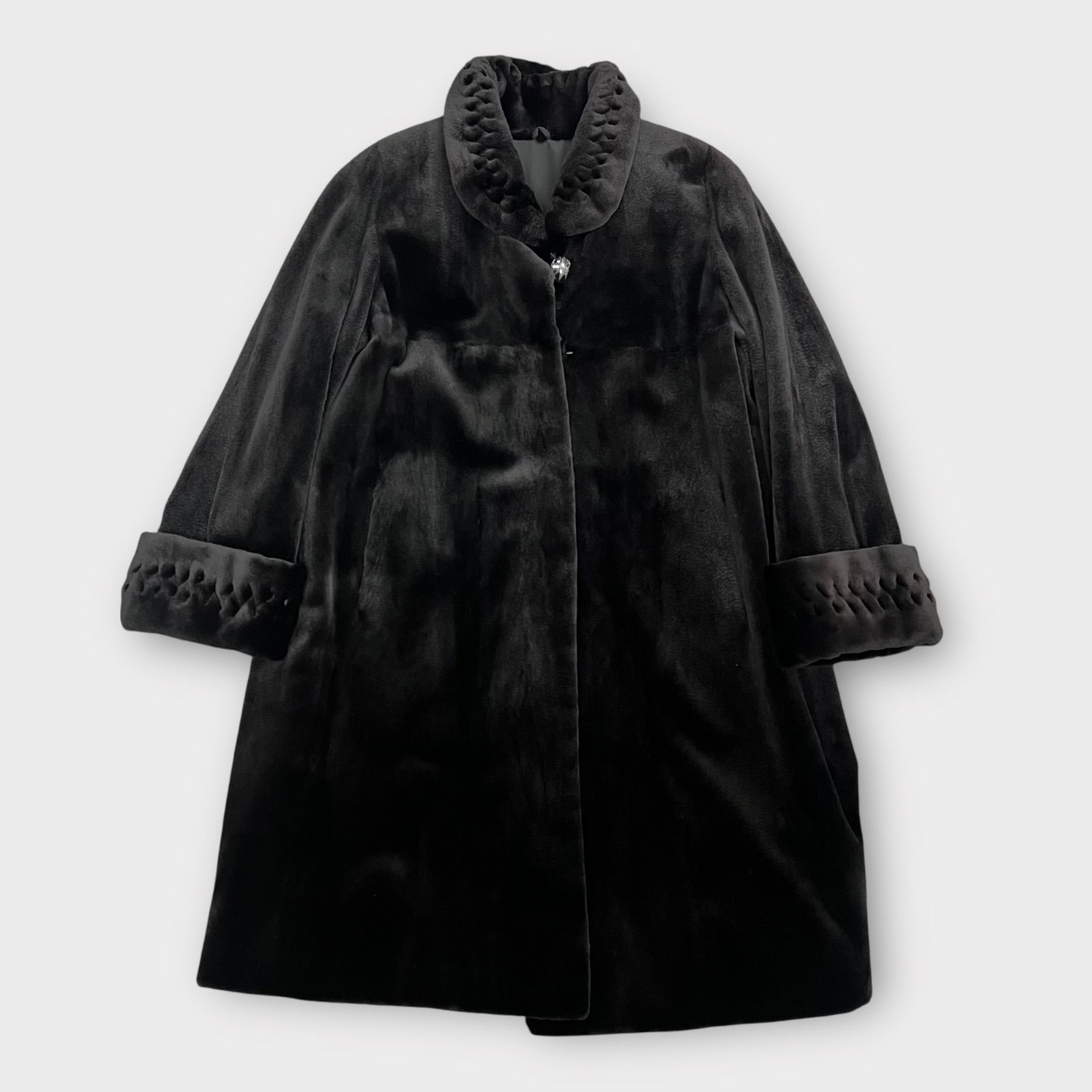 Saga Mink ファーコート ファージャケット ブラック 毛皮 サガミンク 