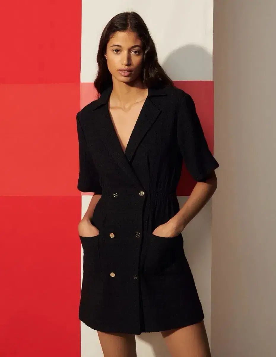 サンドロ ツイードワンピース