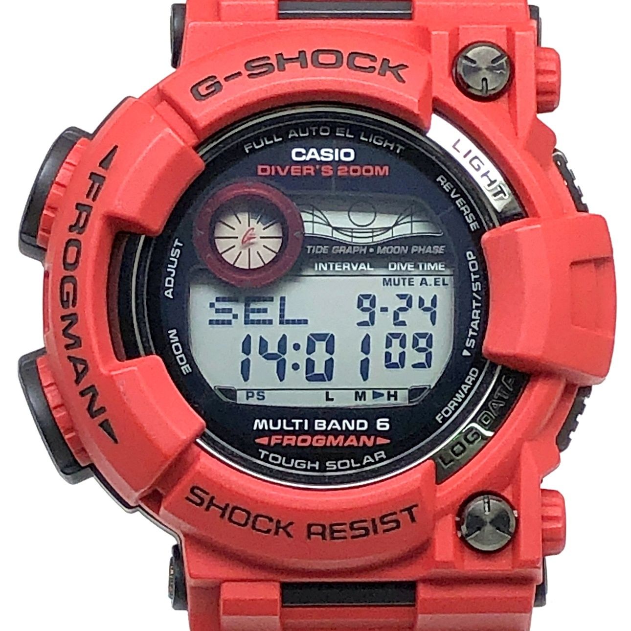 G-SHOCK ジーショック GWF-1000RD-4 フロッグマン メンインバーニングレッド 電波ソーラー タイドグラフ 2010年11月発売