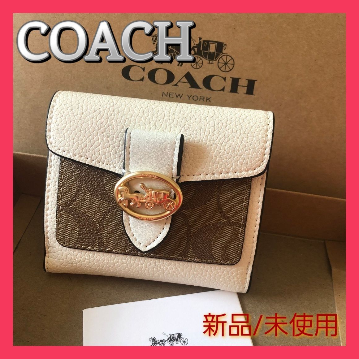 新品・未使用】COACH コーチ 折り財布-