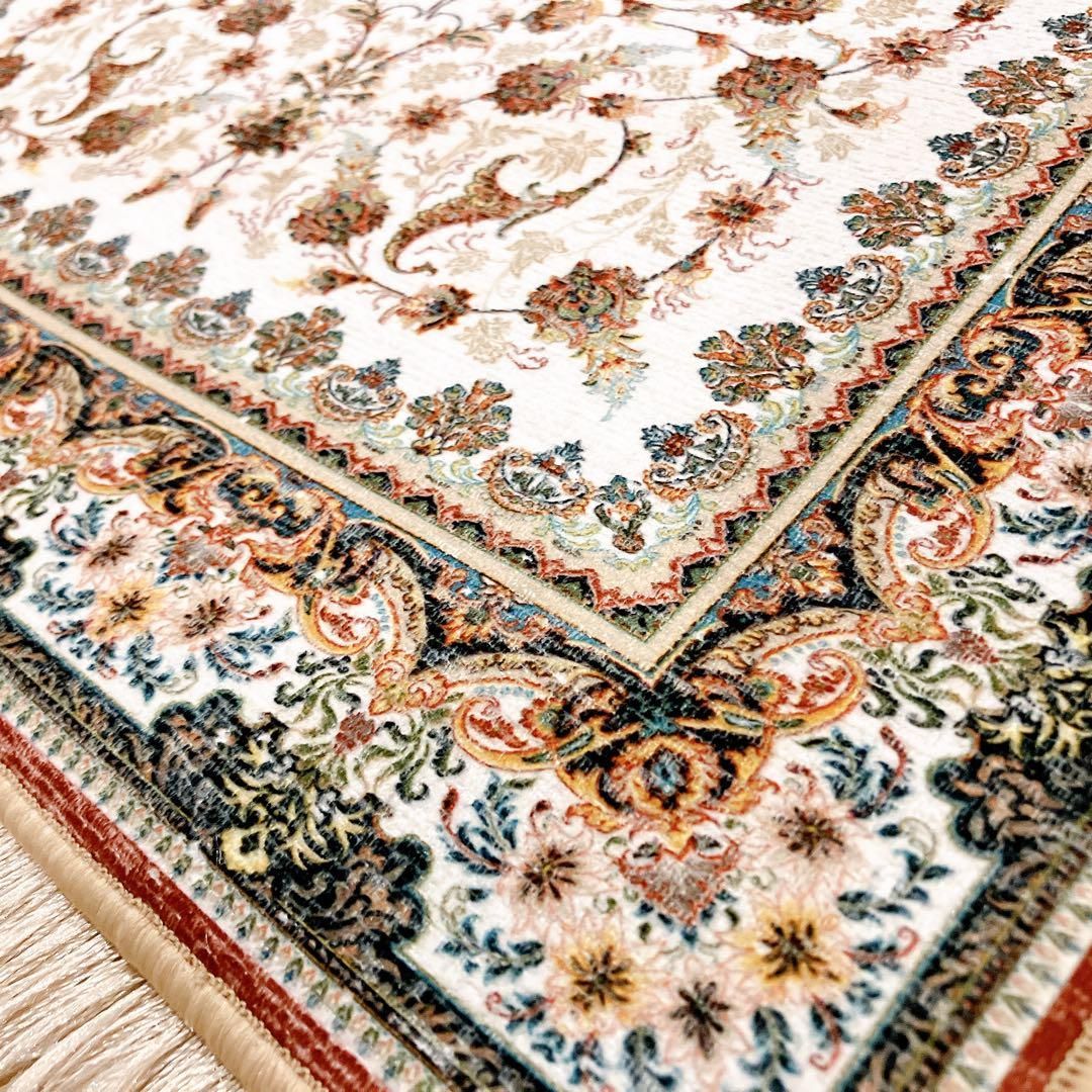 長方形 61×48 トルコ製絨毯 ラグ ペルシャ風 マット 北欧