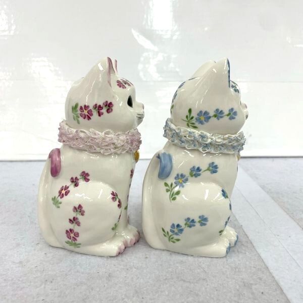 アイリッシュドレスデン　招き猫　チビ 55p1☆美品♪Irish Dresden 招き猫 CHIBI CAT 2色セット - メルカリ