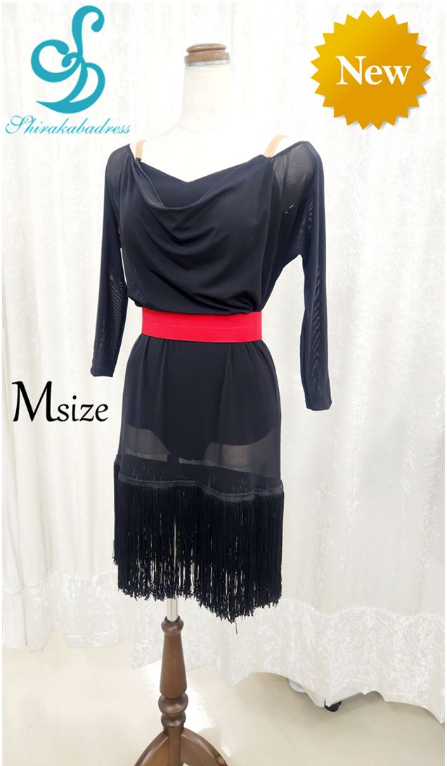 新品 競技ラテンドレス ブラック ベルベット ラインストーン