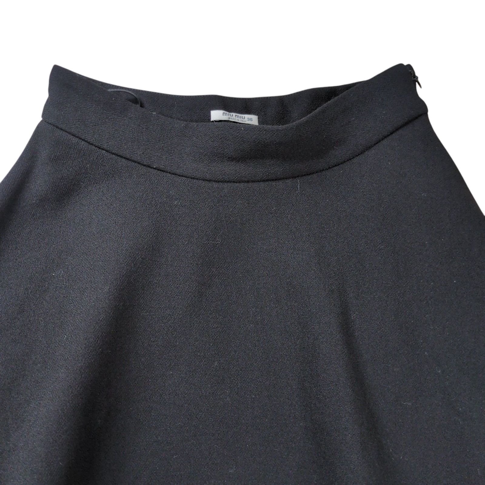 【美品】miumiu 2015SS ウール フレアスカート miumiu