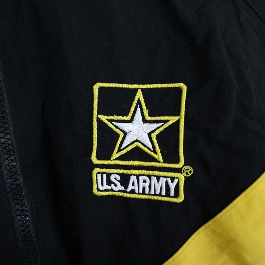 SALE/ 米軍実物 U.S.ARMY トレーニングナイロンジャケット 防寒  防風  ミリタリー ブラック (メンズ SMALL／SHORT)   N7985