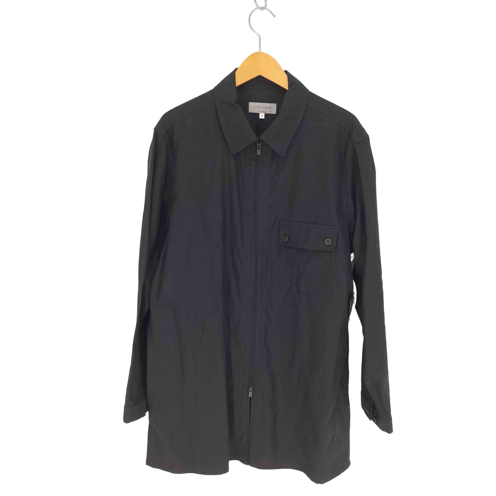 タグ付き Yohji Yamamoto 24AW ブラウス 美品 ワイズ Y's ヨウジヤマモト 24AW シャンブレー ドレープ