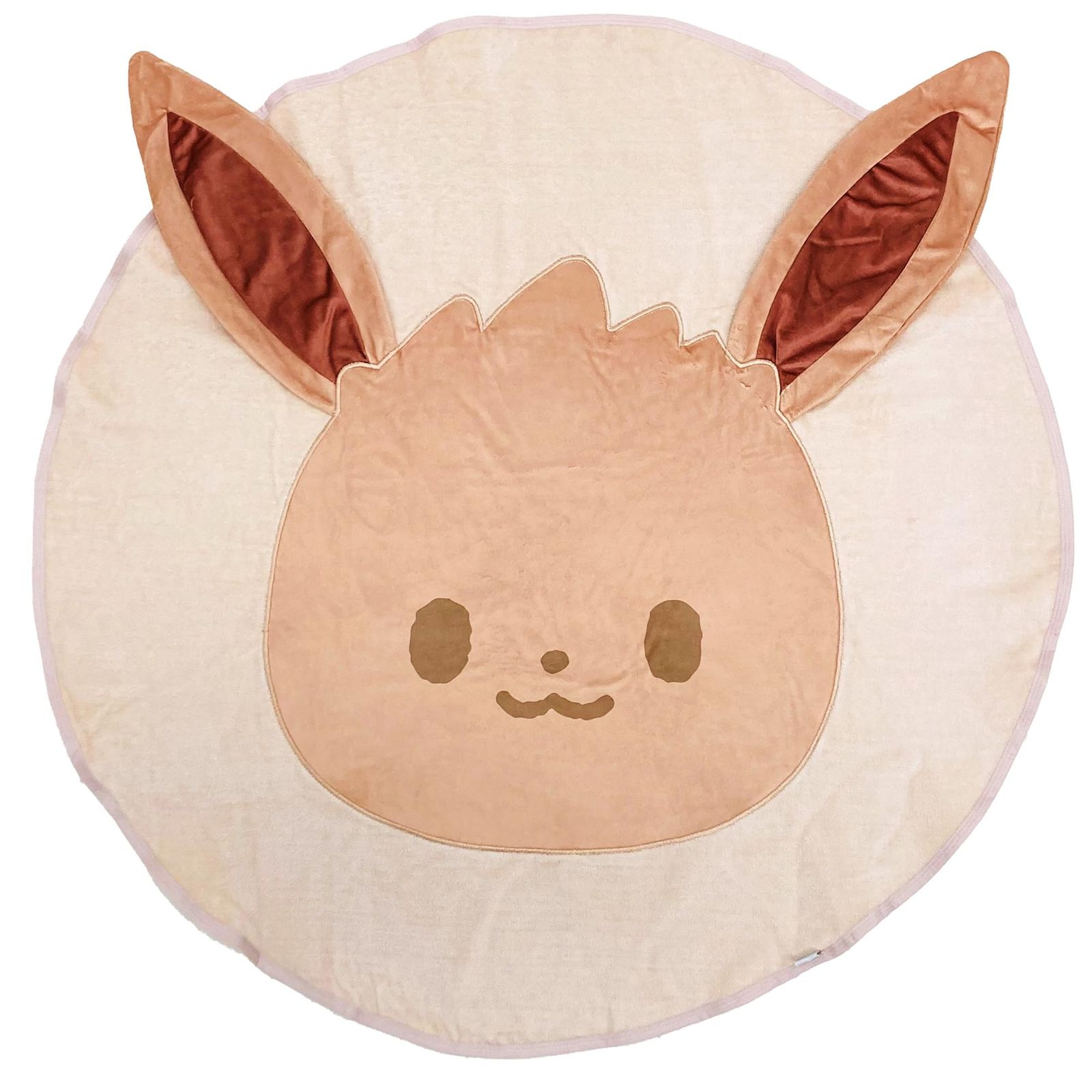 MORIPiLO ポケモン タオルケット イーブイ モンポケ ベビー ふわふわ綿100 お昼寝ケット 85x85cm 子供 赤ちゃん 出産祝い 夏用掛け布団 洗える グッズ ブラウン pokemon ポケットモンスター キャラクター まくらの