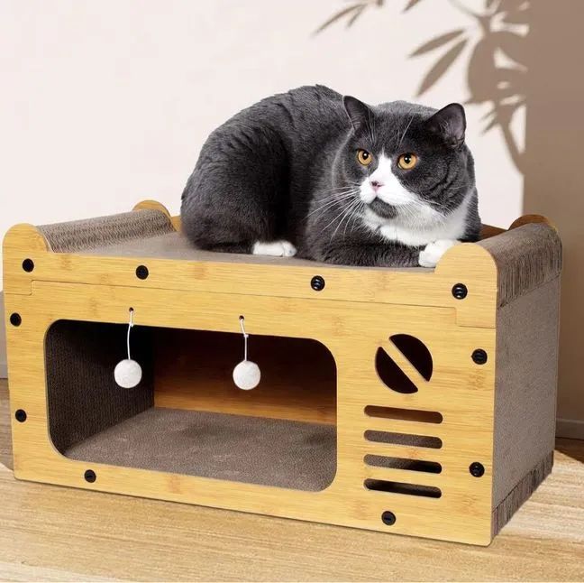 猫 爪とぎ 段ボール キャットハウス 猫爪研ぎ 耐荷重20kg 組立簡単