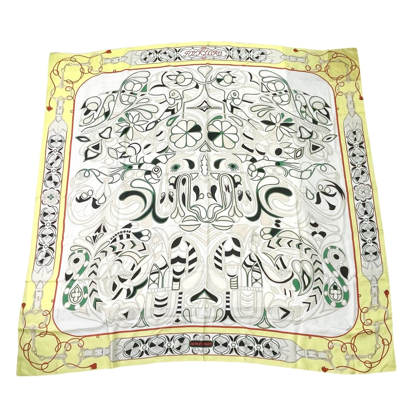 新品同様 HERMES エルメス カレ140 大判 スカーフ シルク
