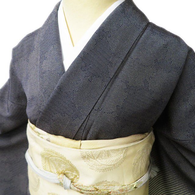 江戸小紋 付下げ 付け下げ 訪問着 中古 雪輪模様 行儀 L A1116