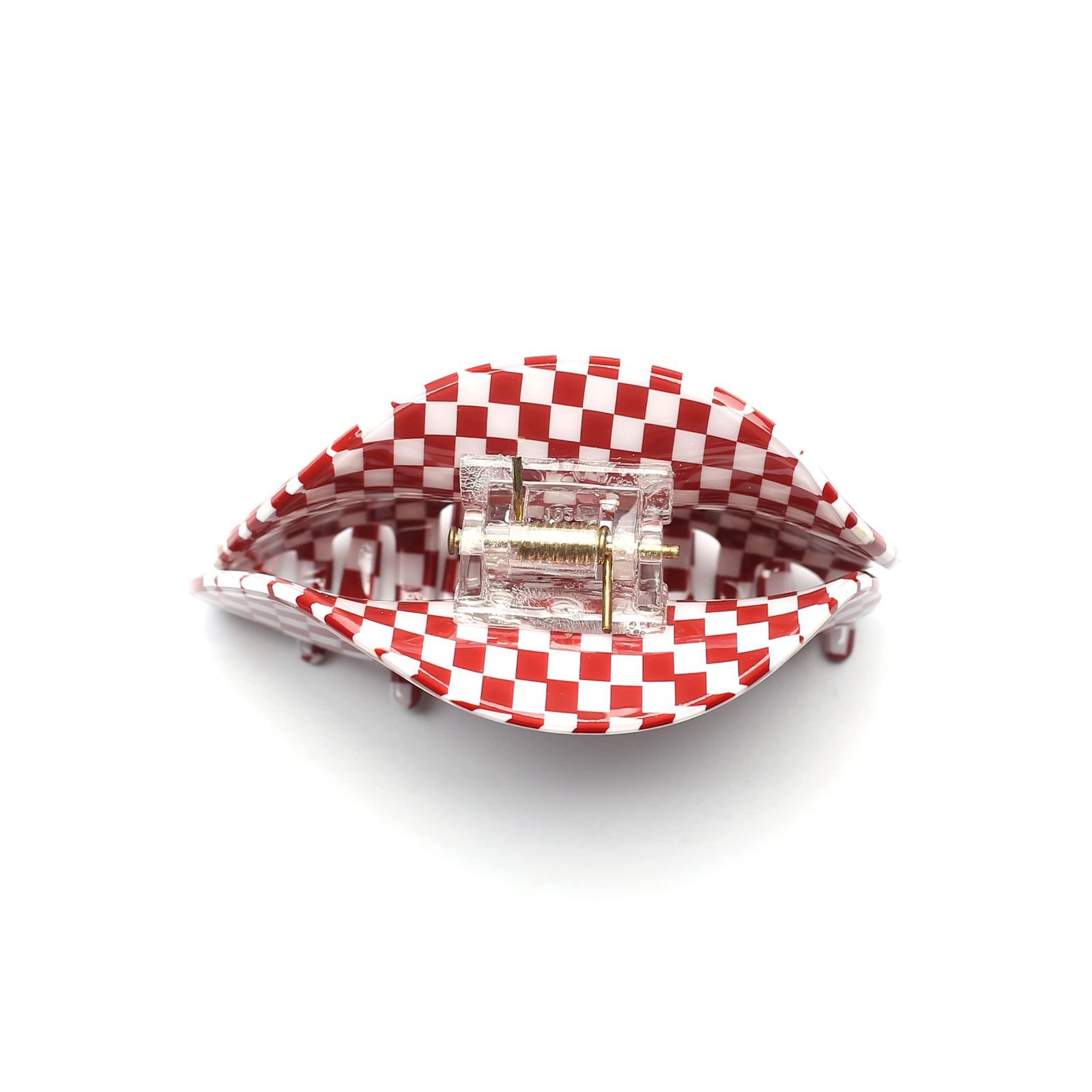 ヘアクリップ ワインレッド