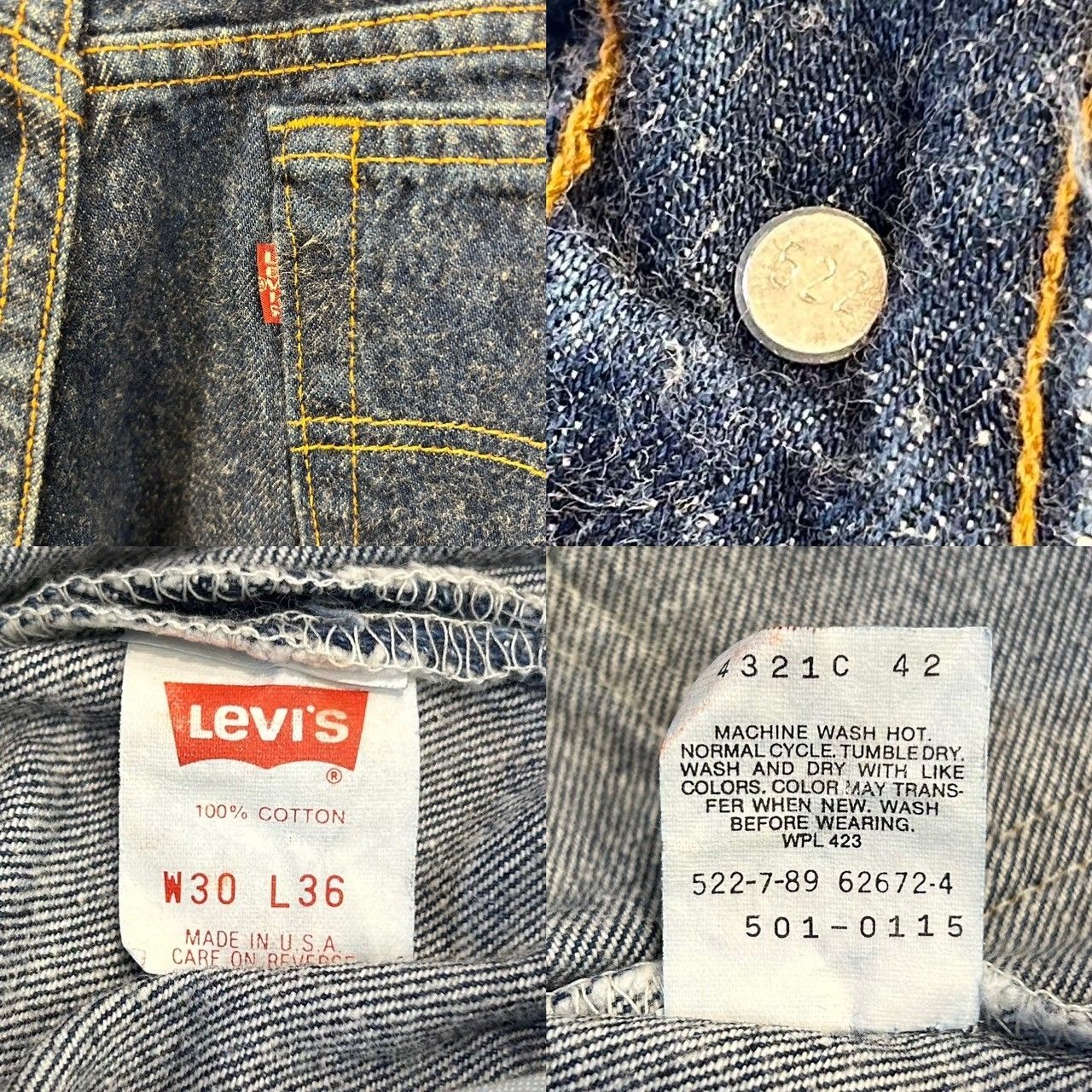 80s ビンテージ Levis 501 ストレート デニムパンツ USA製 W30 80年代 