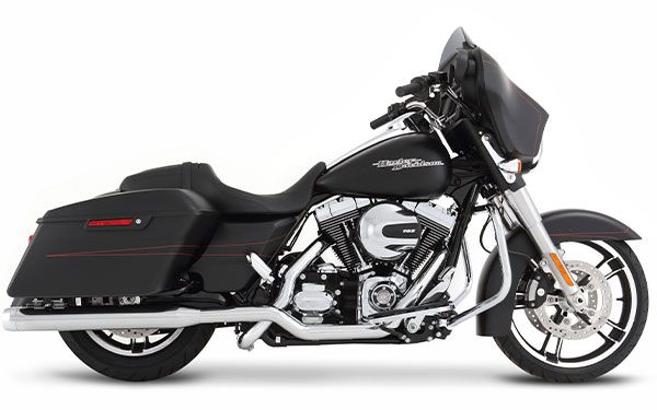 RINEHART XTREME TRUE DUAL エキゾースト クローム クロームエンド 3.5インチスリップオン 2009〜16年ツーリング