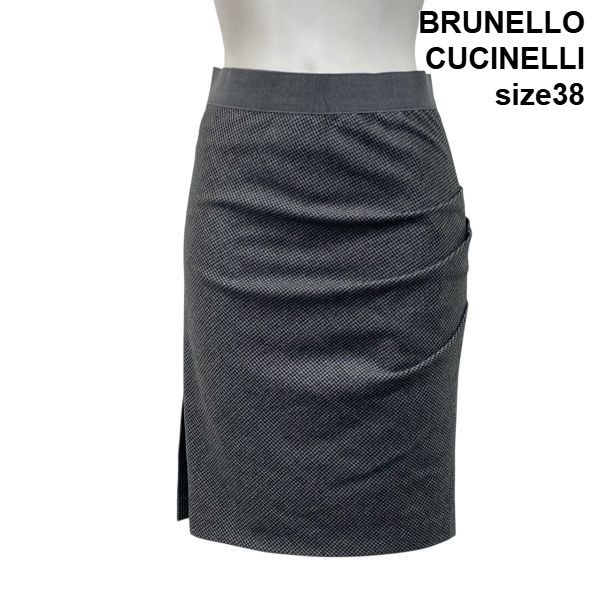 ◆ ブルネロクチネリ BRUNELLO CUCINELLI タイトスカート 毛 カシミア 38 M 9号 レディース S5V383
