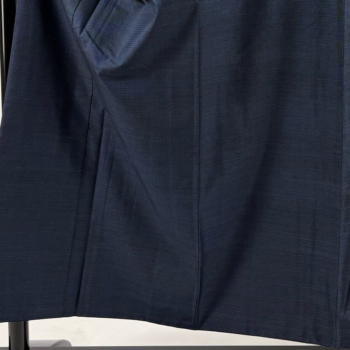 男着物 身丈153cm 裄丈74.5cm L 袷 亀甲絣 紺色 正絹 名品