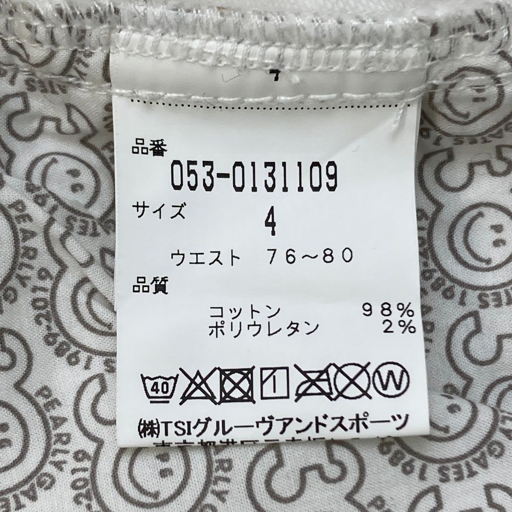 サイズ：4 PEARLY GATES パーリーゲイツ 30周年 ストレッチパンツ  ホワイト系 [240101495220] ゴルフウェア メンズ ストスト サイズ：4 PEARLY GATES パーリーゲイツ 30周年 ストレッチ