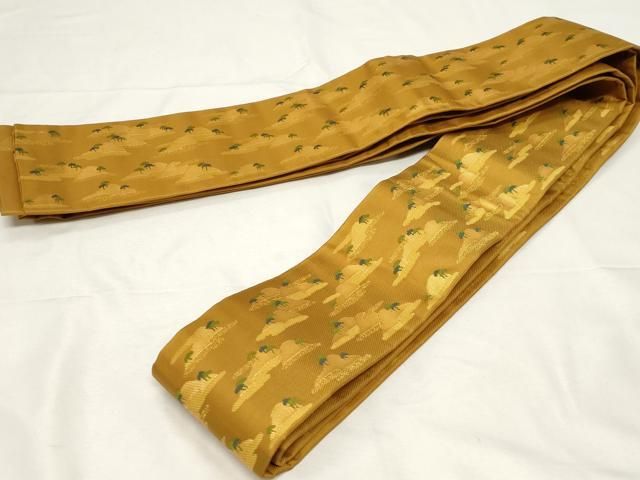 平和屋着物 男性 角帯 遠山文 金糸 正絹 dy