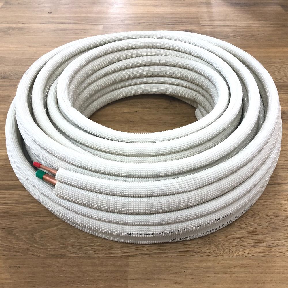 INABA DENKO 因幡電工 エアコン用被覆銅管 ペアコイル 6.35×0.8 12.70×0.8 2分4分 保温材肉厚8mm 20ｍ 外箱なし PC-2420 ♥品