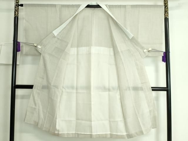 平和屋本店□夏物 小千谷本麻絽 長襦袢 利休茶色地 逸品 DZAA5530kh5