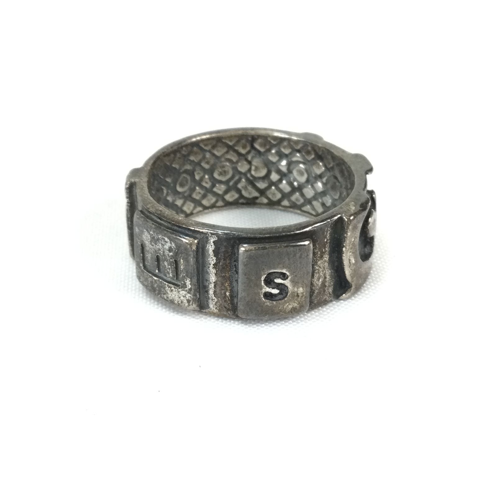 1307 DIESEL ディーゼル D ロゴ 925 silver シルバー Ring リング 指輪 